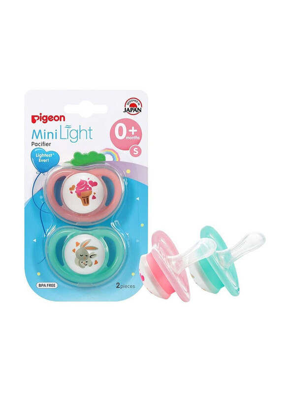 

Pigeon Mini Light Twin Girl Pacifier, Small, Pink/Blue