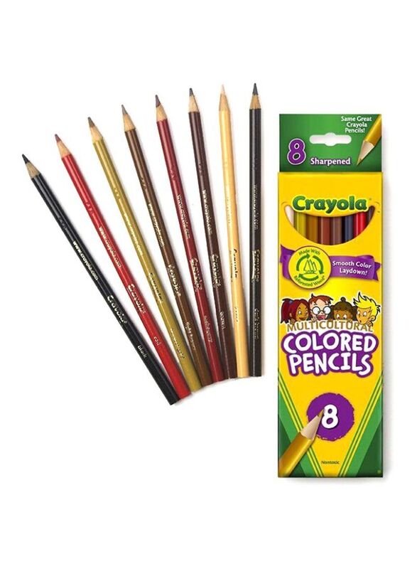 Crayola 8-Piece Coloured Pencils, Multicolour