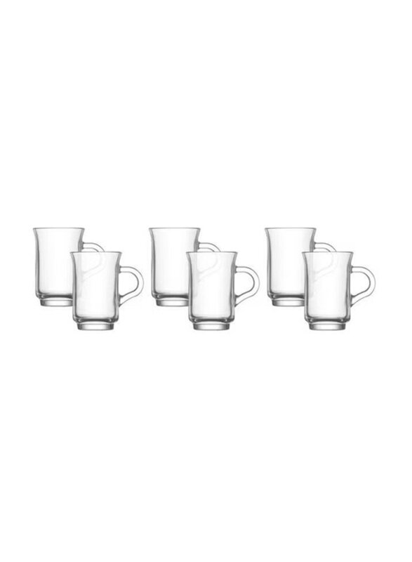 

Lav 6-Piece Ada Glass Mug Set, 4558162086, Clear