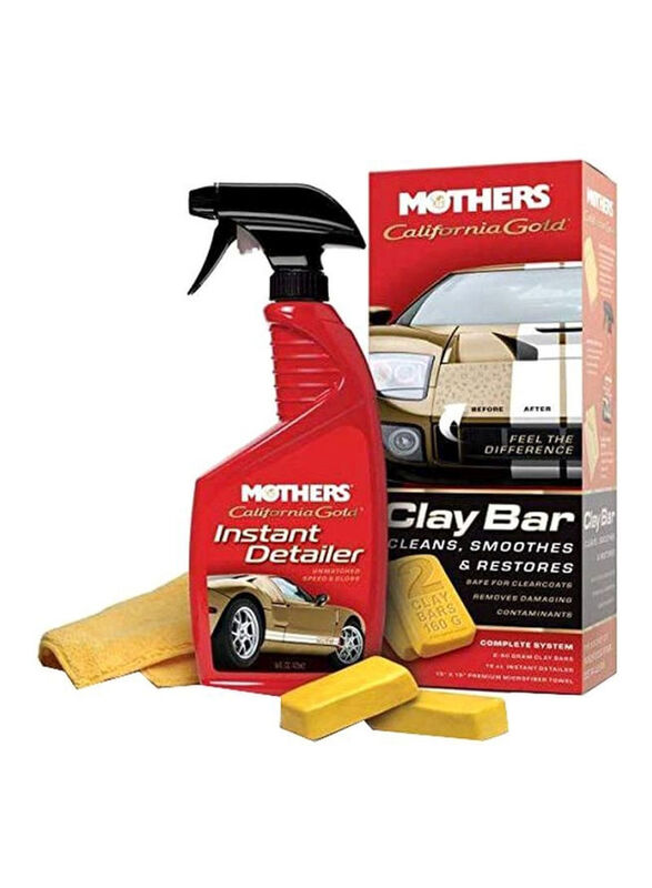 Mothers Instant Detailer Clay Bar Kit, Multicolour