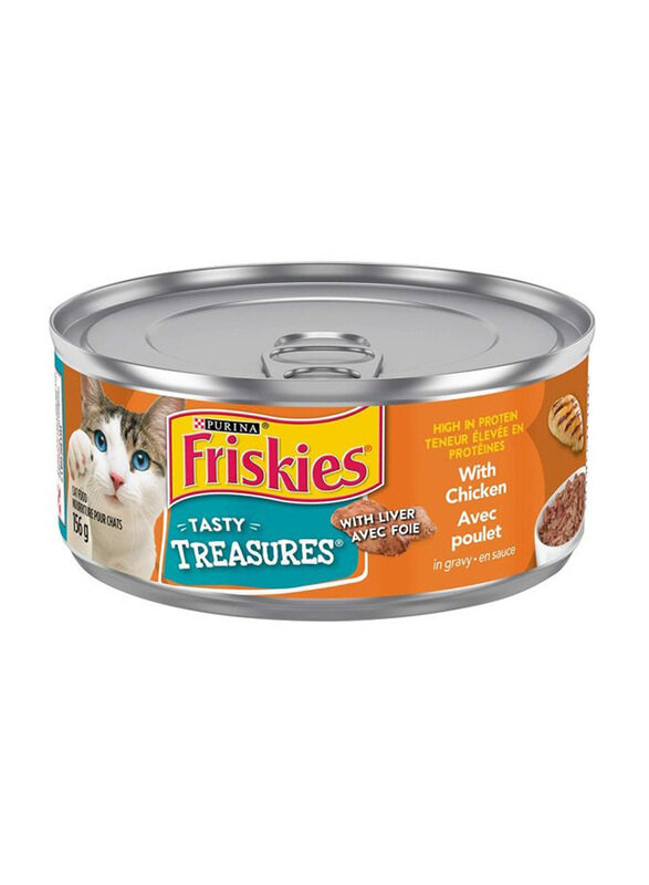 

Purina Friskies Tasty Treasures Can Wet Cat Food with Chicken & Cheese, 156g