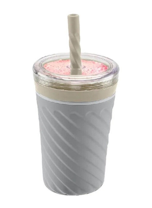 

Joie 350ml Swirl Milkshake Tumbler & Straw, Grey