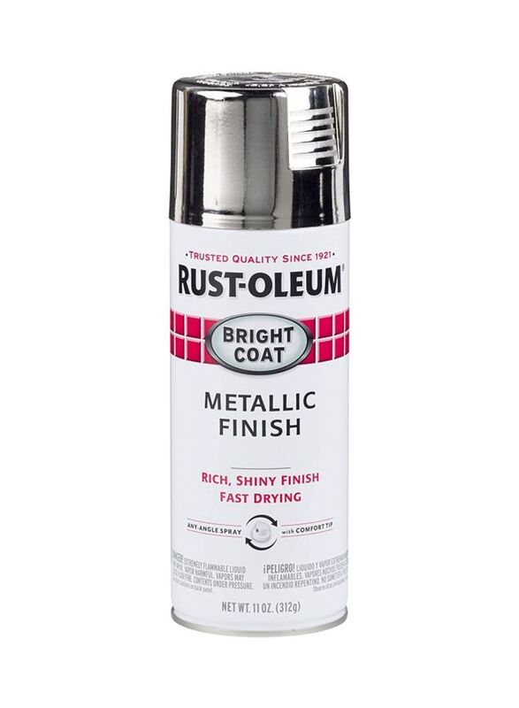 Rust-Oleum Bright Coat Metallic Finish Spray, 312gm, Chrome