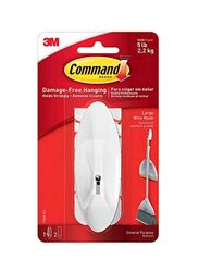 3M Command Plastic Wire Hook, White