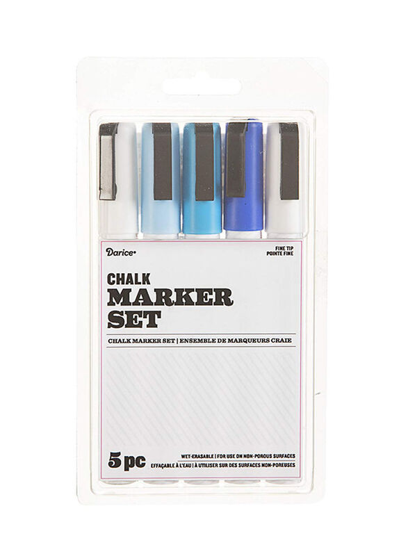 Darice 5-Piece Chalkboard Marker Set, Multicolour