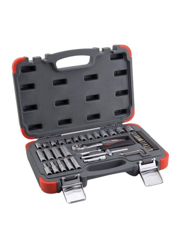 

Suki 41-Piece Socket Wrench Set, Set, Silver/Grey/Red