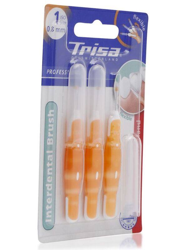 

Trisa Interdental Brush, 0.8mm, Orange/White