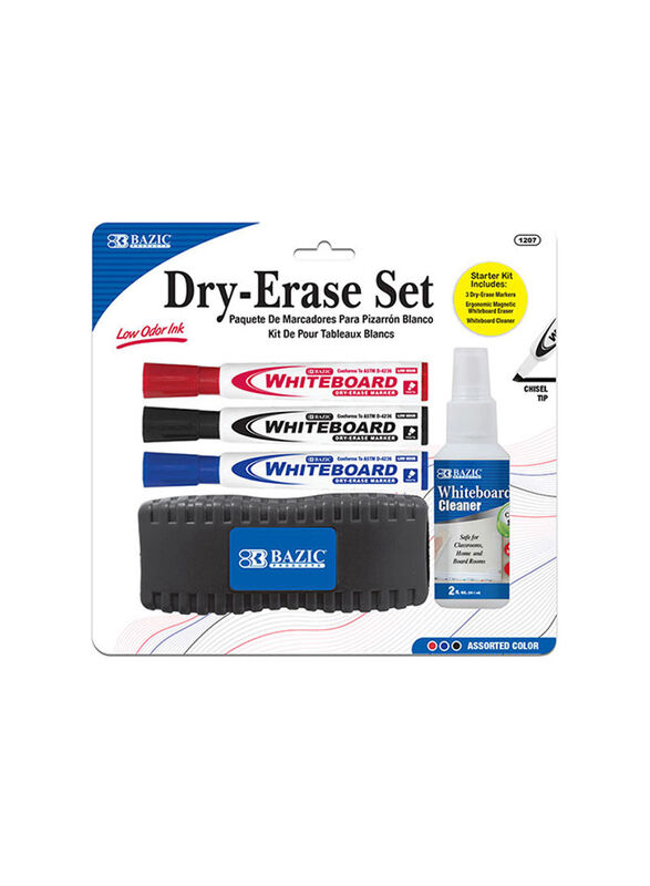 Bazic Dry Erase Starter Kit, Multicolour