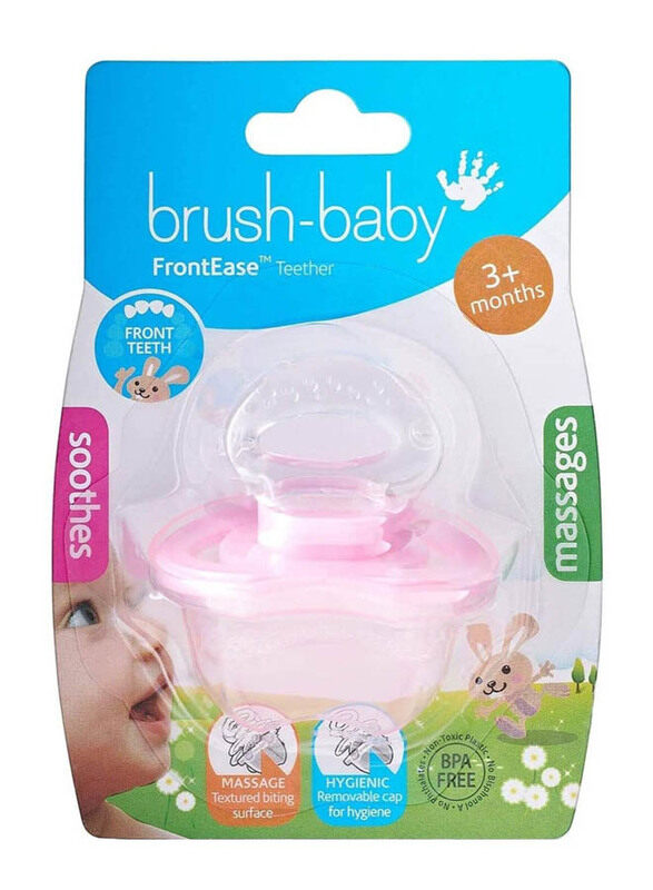 

Brush-Baby Front-Ease Teether, Pink