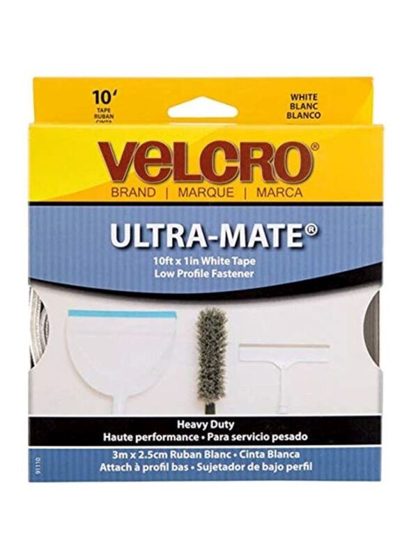 Velcro 10inch Heavy Duty Self Adhesive Tape, White