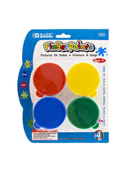 Bazic 4 Colour Finger Paint, 40ml, Multicolour