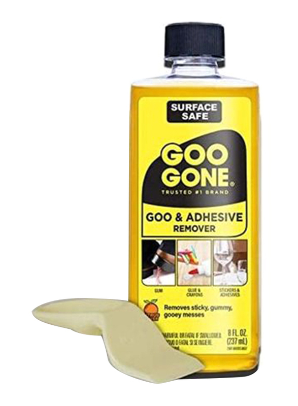 Goo Gone Surface Safe Adhesive Remover with Sticker Lifter, 237ml, Yellow