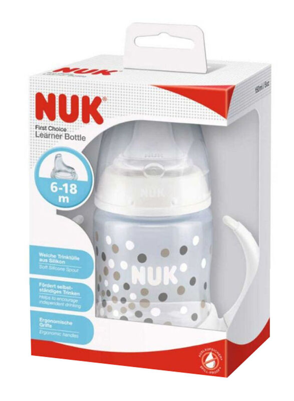 Nuk First Choice Learner Bottle, 150ml, White