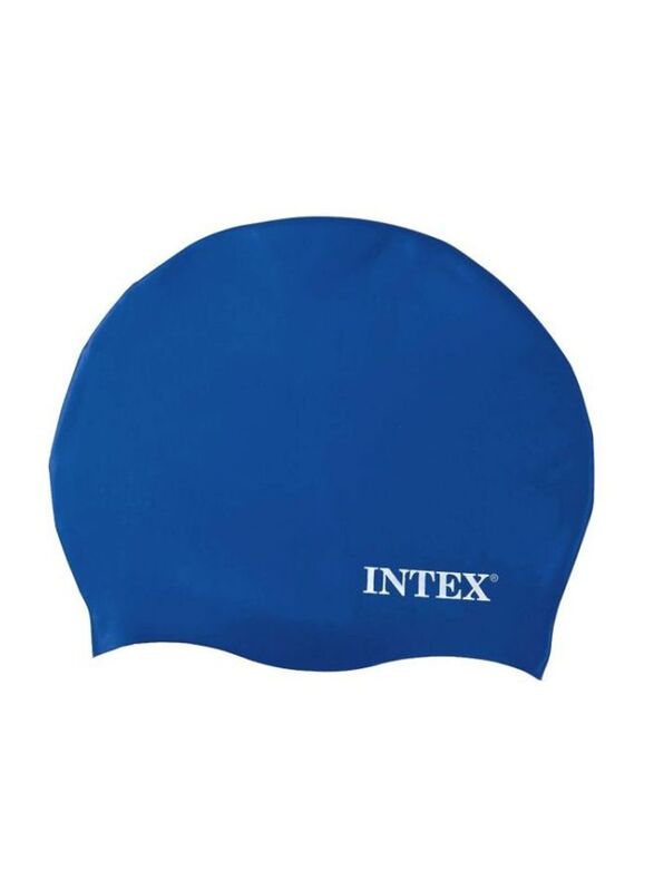 Intex Logo Detail Swim Cap, 8+ Years, Blue