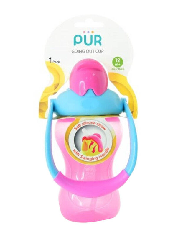 

Pur Going Out Silicone Straw Cup, 250ml, Multicolour