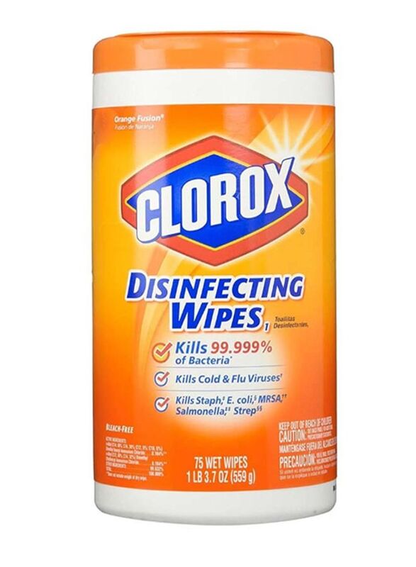 Clorox Orange Fusion Scent Disinfecting Wipes, 75 Wipes