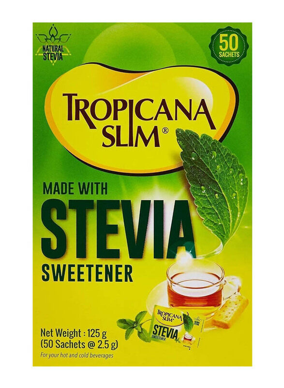 

Tropicana Slim Stevia Sweetener Sachets, 50 x 2.5g