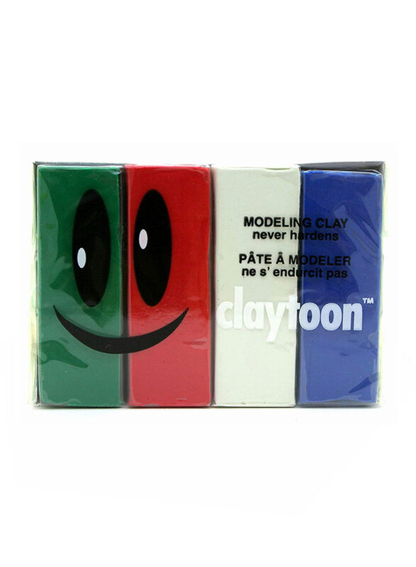 Claytoon Non-Hardening Modelling Clay, Multicolour