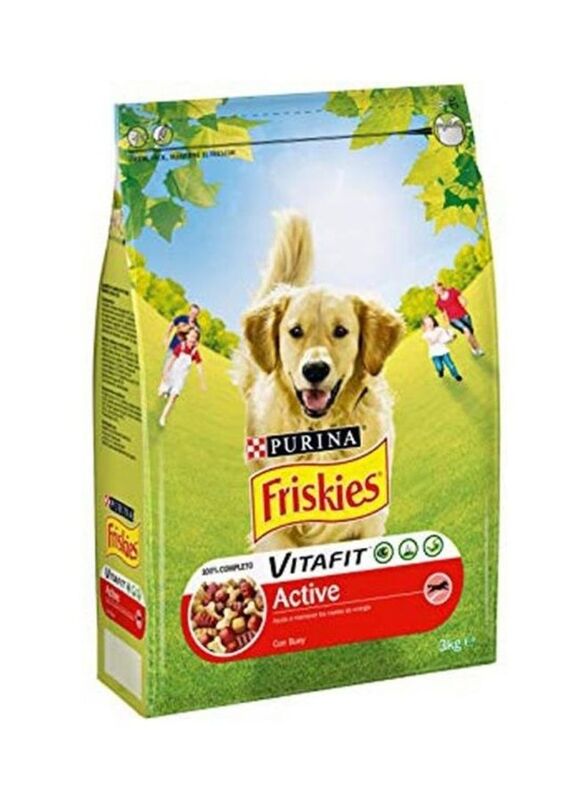 Purina Vitafit Beef Active Dry Food for Dogs, 3 Kg