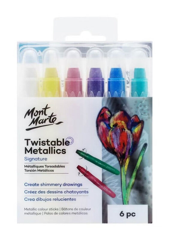 

Mont Marte 6-Piece Twistable Metallic Sticks, Multicolour