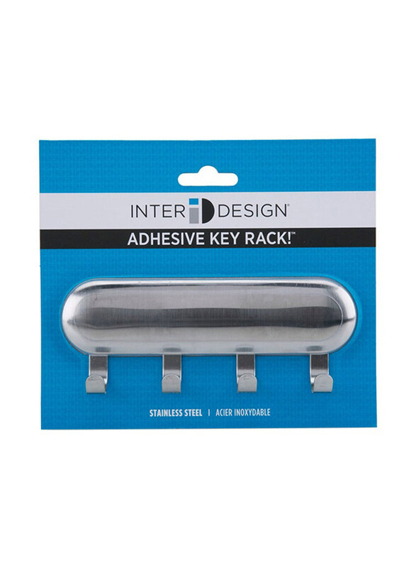 

Interdesign Forma Self-Adhesive Small Key Rack, Silver