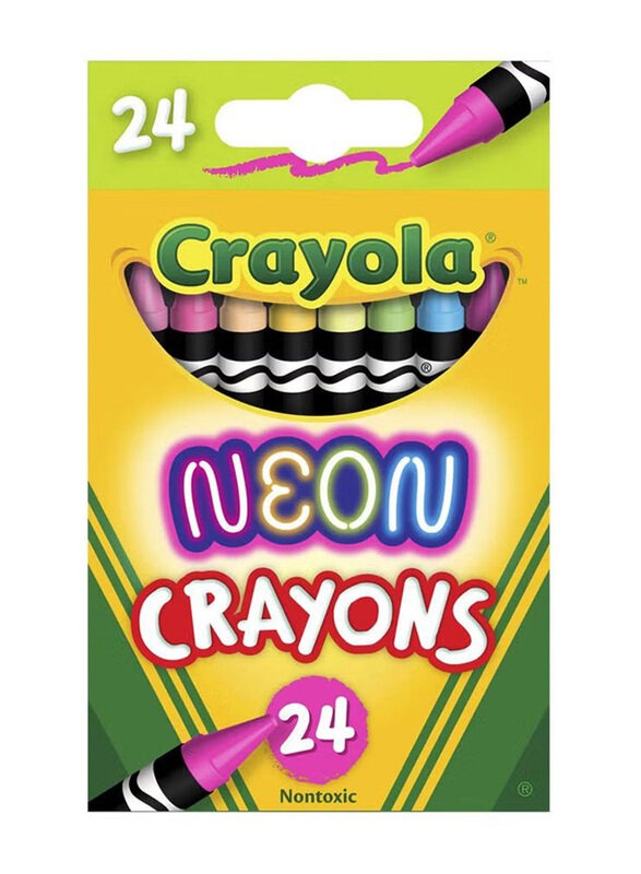 

Crayola 24-Piece Neon Crayons, Multicolour