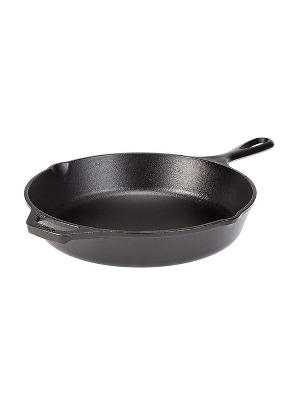 

Lodge 12-Inch Seasoned Cast Iron Round Skillet, Black