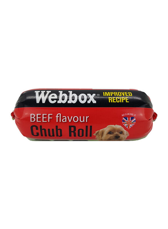 Webbox Beef and Vegetables Flavoured Chub Roll for Dogs, Multicolour, 350g