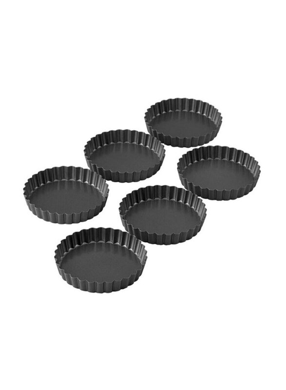 

Wilton 6-Piece Round Tart Quiche Pan Set, WT-2105-6817, Black