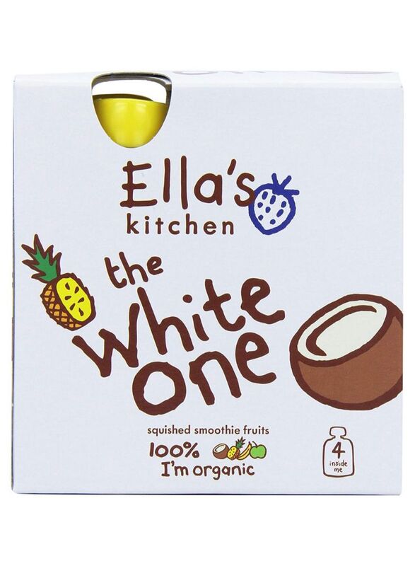 Ella's The White One Squished Smoothie Fruit, 4 x 90g