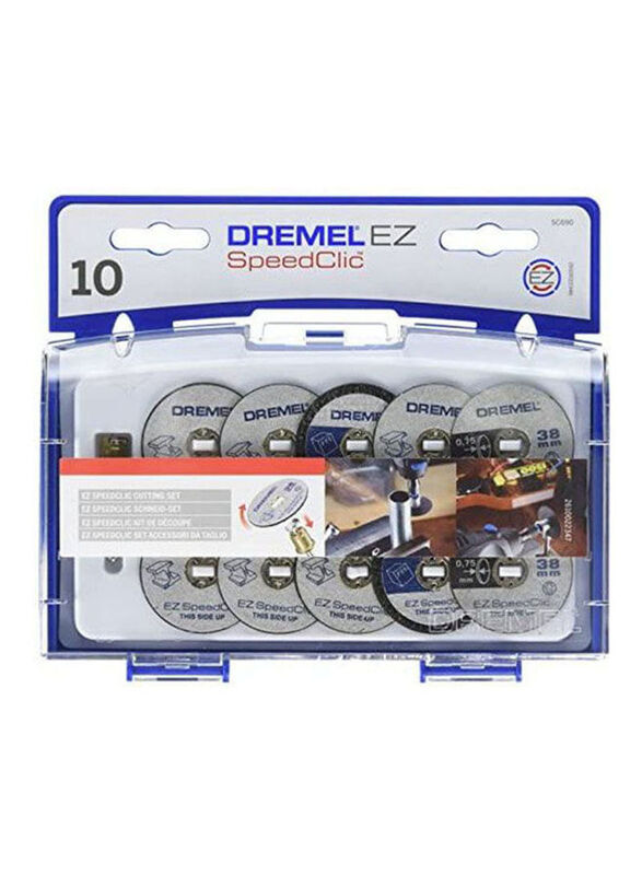Dremel 10 Piece EZ SpeedClic Cutting Accessory Set, Blue