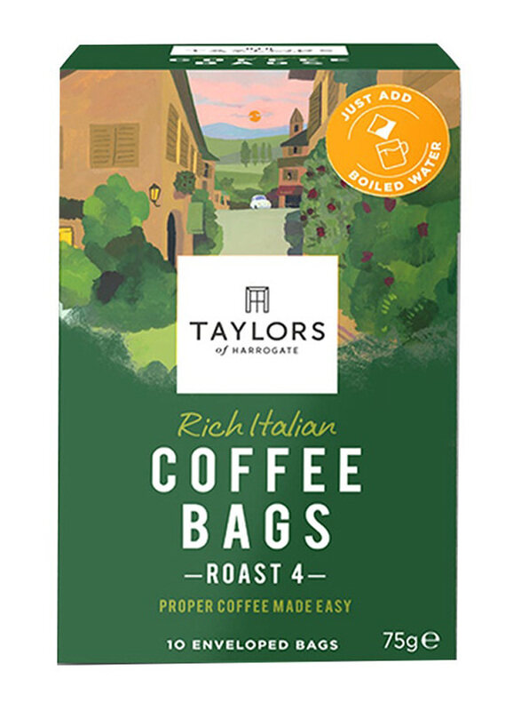 

Taylors Of Harrogate Rich Italian Coffee Bags, 10 Coffee Bags, 75g