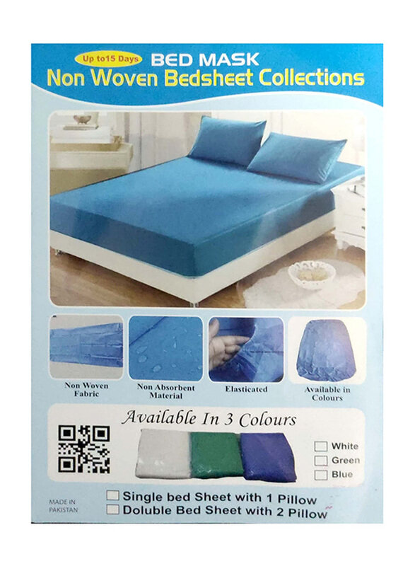 

Generic Bed Mask, 1 Bed Mask + 1 Pillow, Single, Blue