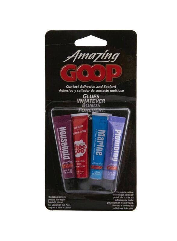 

Amazing Goop 4-Piece 5.3ml Mini Multi Adhesive Tube Set, Multicolour