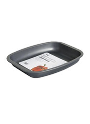 Wilko S 35cm Carbon Steel Non-Stick Rectangular Roaster Pan, Dark Grey