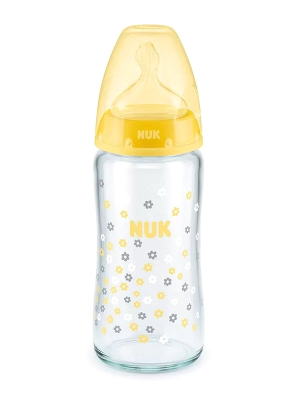 

Nuk First Choice Plus Temperature Control Glass Bottle, 0-6 Months, 240ml, Multicolour