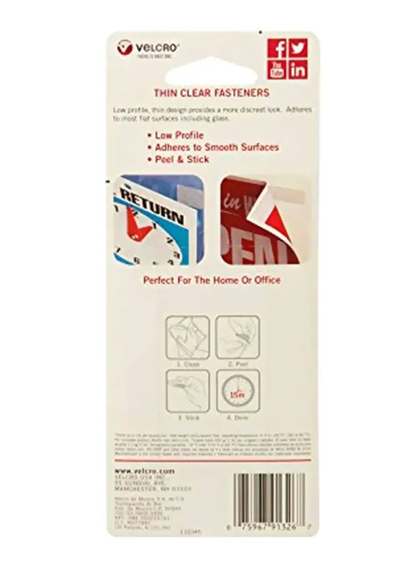 Velcro Thin Fastener Tape, Clear