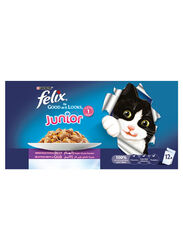 Purina 12 Piece Felix Junior As Good As It Looks Cat Wet Food, 1200g
