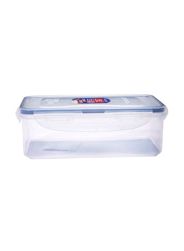 

Lock & Lock Plastic Rectangular Food Container, Clear/Blue