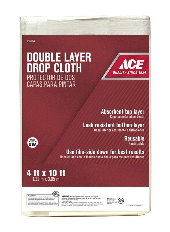 

Ace Plastic Drop Cloth, 120 x 30cm, White