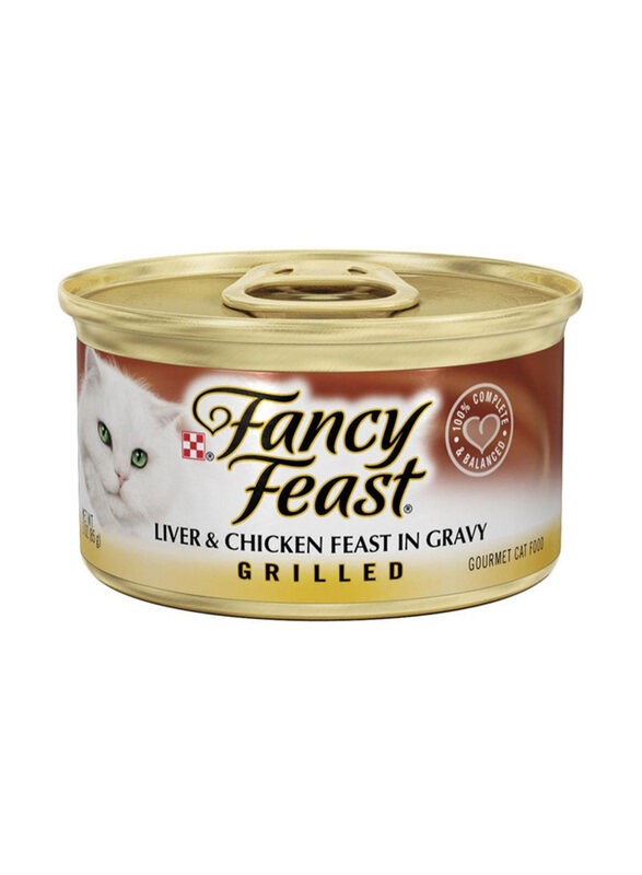 

Purina Fancy Feast Grilled Can Wet Cat Food with Liver & Chicken Feast in Gravy, 85g