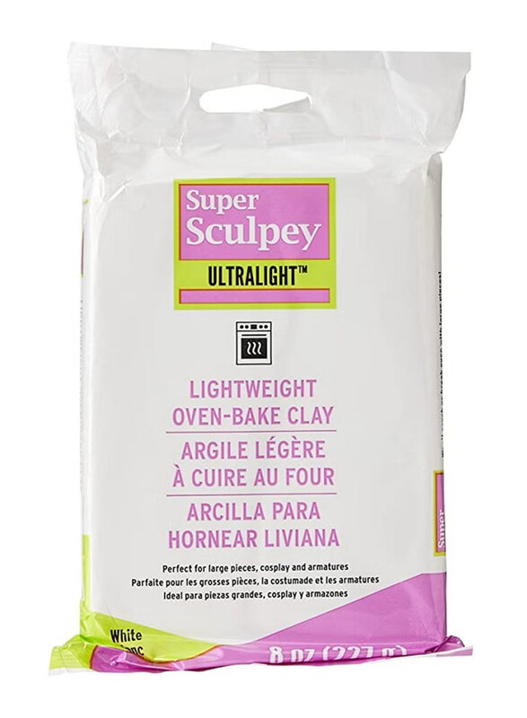 

Super Sculpey Ultralight Lightweight Non Toxic Soft Sculpting Modeling Polymer Clay, 227gm, White