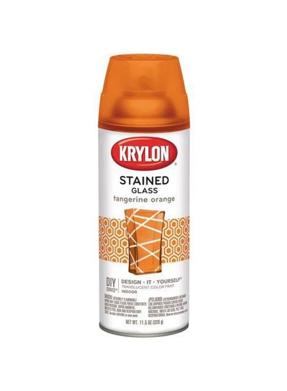 Krylon Stained Glass Spray Paint, 11.5Ounce, Tangerine Orange