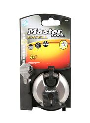 Master Lock 70mm Discus Padlock with Shrouded Shackle, Silver