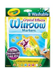 Crayola 8-Piece Crystal Window Marker, Multicolour
