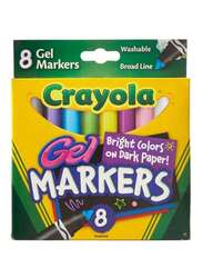 Crayola 8-Piece Washable Gel Marker, Multicolour