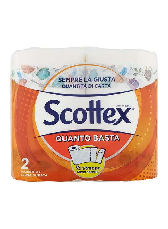 Scottex Kitchen Towel Quanta Basta, 22 x 27 x 13cm, 2 Rolls