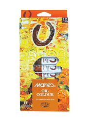 Maries Oil Colour Set, 12-Piece x 12ml, Multicolour