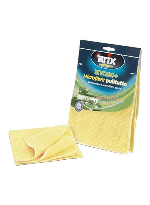 Arix Mycro+ Multipurpose Microfibre Cloth, 35 x 32cm, Yellow