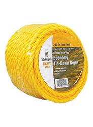Wellington Cordage Twisted Polypro Economy Tie Down Rope, 15015, Yellow, 100-Feet